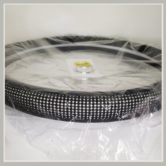 Black Bling Steering Wheel Cover 15" - Picture 3 of 4